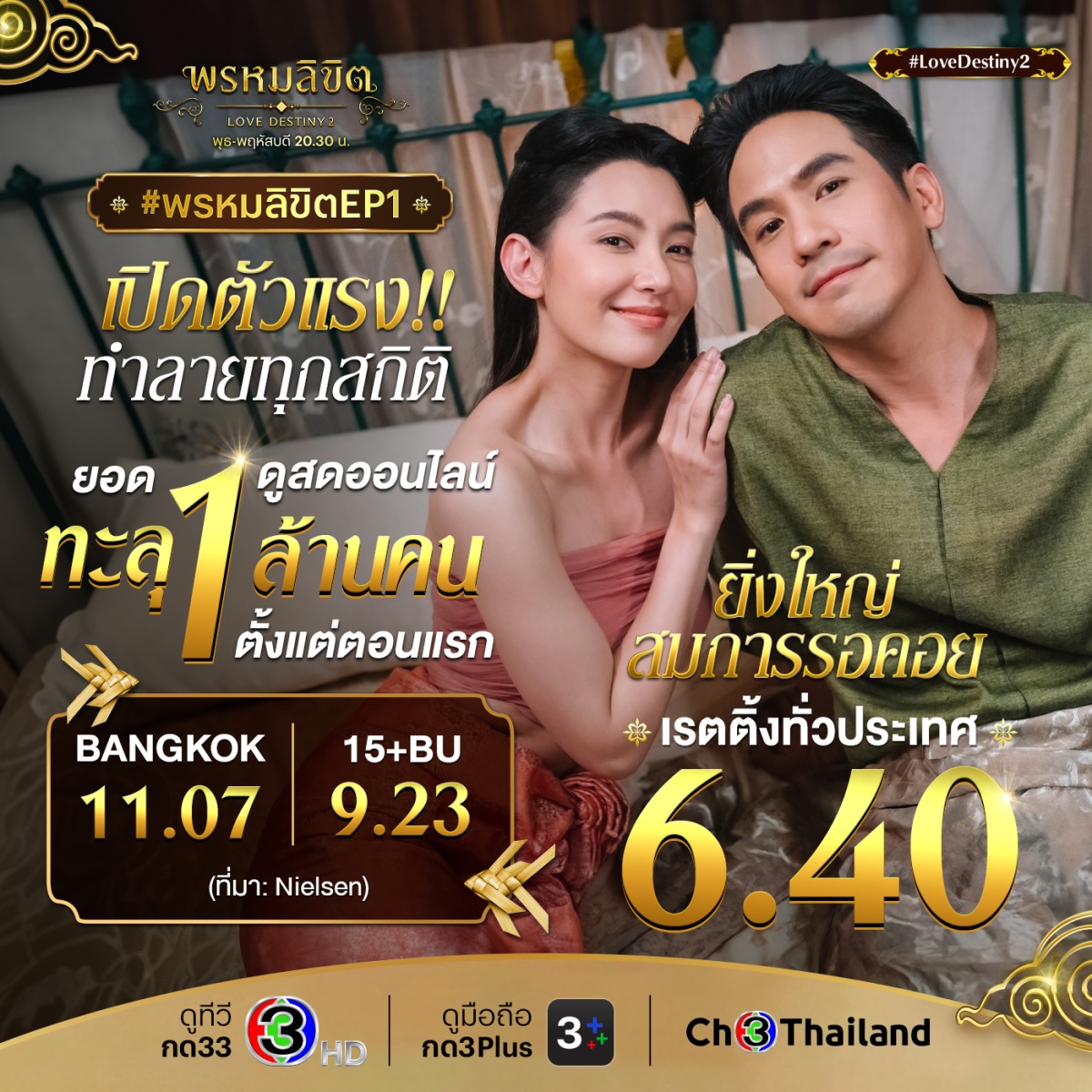 พรหมลิขิต Ep.1 เรตติ้ง