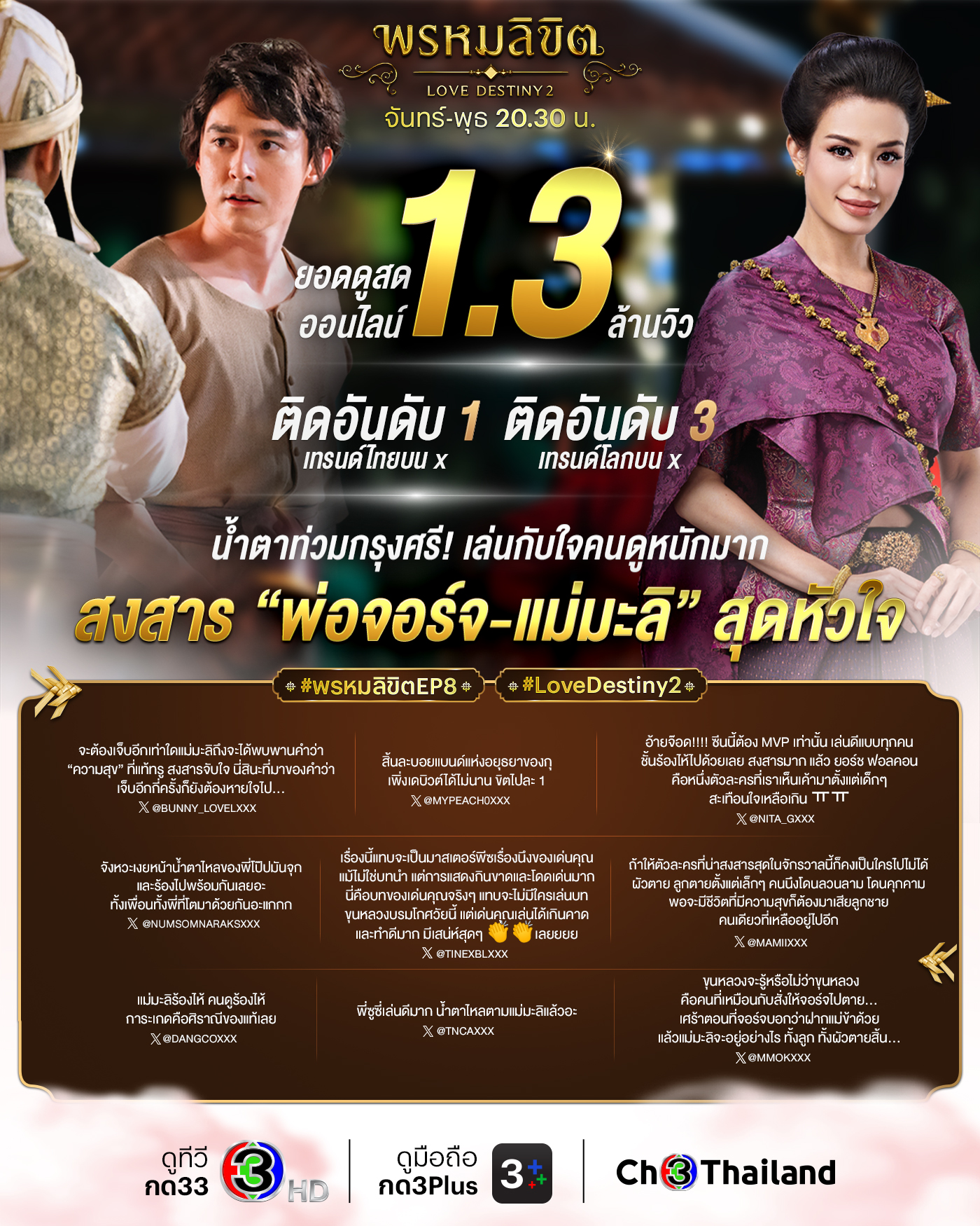 พรหมลิขิต ep.8 เรตติ้ง