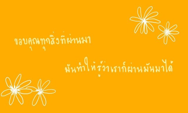 ขอบคุณทุกสิ่งที่ผ่านมา มันทำให้รู้ว่า