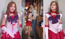 "ออม สุชาร์" โคฟเป็นเซเลอร์มาร์ส เสกภาพคูกับ ""แอมป์ พิธาน" หวานมาก