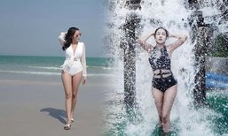 แซ่บลืม ! “ใบเตย อาร์สยาม” อวดหุ่นเซี๊ยะถึงทะเลหัวหิน