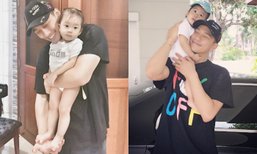 หน้าก็จะอ้อนๆ หน่อย เมื่อเป่าเปา ได้อยู่กับพ่อบี้