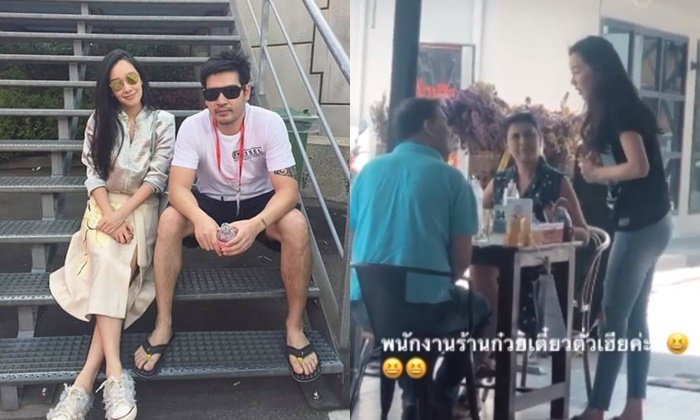 ภาพน่ารัก "นุ่น ต๊อด" ช่วยกันขายก๋วยเตี๋ยว ดูแลลูกค้าเอง