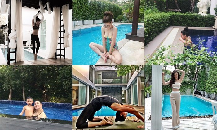 ส่องมุมพักผ่อน “สระว่ายน้ำ” ในบ้านสวย ของ 6 นางเอกดัง