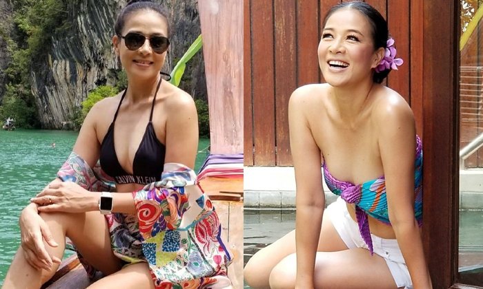 แซ่บตาค้าง “กบ ปภัสรา” วัย 48 กะรัต เซ็กซี่หุ่นเฟิร์มในชุดว่ายน้ำ
