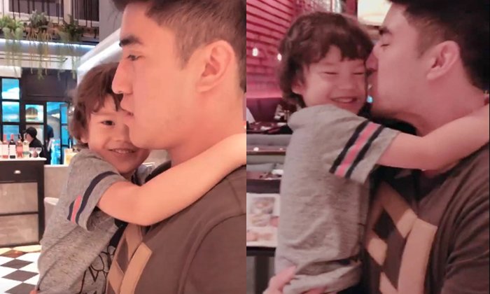"แม็กซ์เวลล์" ในอ้อมแขนของ "คริสเตียน" ภาพดีๆ ที่ "ซาร่า" ยิ้มแก้มปริ