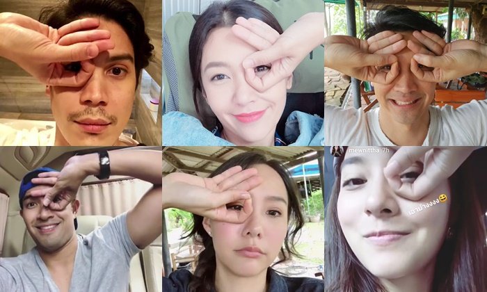 รวมช็อตดาราฮิตทำท่าโอเคกลับหัว กระแสดัง #DeleAlliChallenge