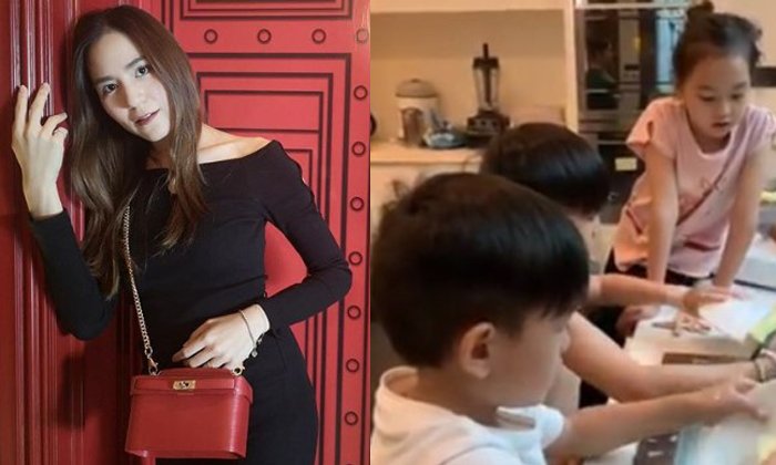 "พลอย ชิดจันทร์" สอนลูก 4 คน ล้างจานน่าเอ็นดู แต่คลิปนี้แอบมีดราม่าเบาๆ