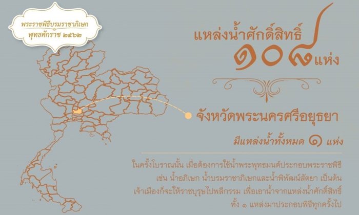 พระราชพิธีบรมราชาภิเษก: แหล่งน้ำศักดิ์สิทธิ์-สถานที่ประกอบพิธีทำน้ำอภิเษก พระนครศรีอยุธยา