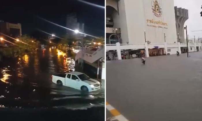 อุตุฯเตือนวันนี้กทม. ฝนตก 60% เปิดภาพทะเลกรุงเทพฯ ฝนถล่มทะลุ 100 มม.