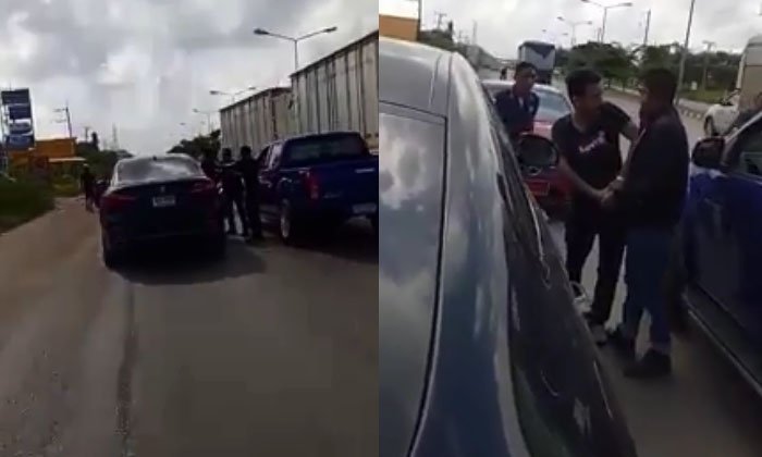 ตร.เตรียมเรียก หนุ่ม BMW ทะเลาะกระบะ แย่งปืนกลางถนนมาดำเนินคดี