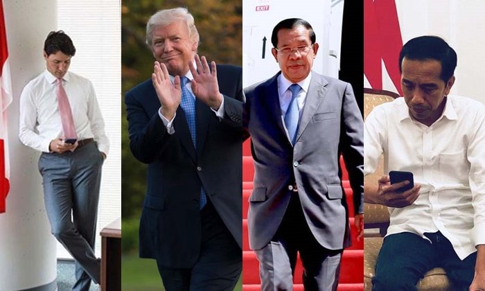 4 ผู้นำประเทศ ใช้สื่อโซเชียลมีเดียเก่ง