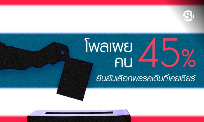 ดุสิตโพลเผย ประชาชน 45% ยืนยันจะเลือกพรรคการเมืองเก่าที่เคยเชียร์