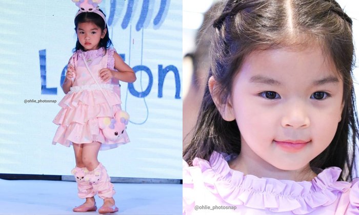 "น้องมะลิ" ในลุคหวาน เดินแฟชั่นโชว์ แม่โบว์ลุ้นตัวโก่ง เชียร์ติดขอบเวที