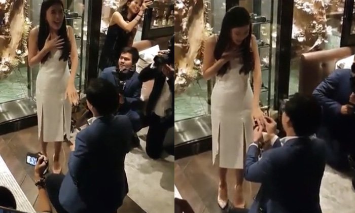 "บี มาติกา" น้ำตาริน ถูกแฟนหนุ่ม "กร-กรกฤช" เซอร์ไพรส์คุกเข่าขอแต่งงาน