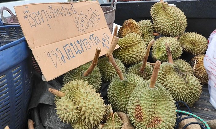 พ่อค้าทุเรียนจัดโปรโมชั่นเด็ด "ซื้อทุเรียนแถมทองคำ" จอดแวะแทบไม่ทัน