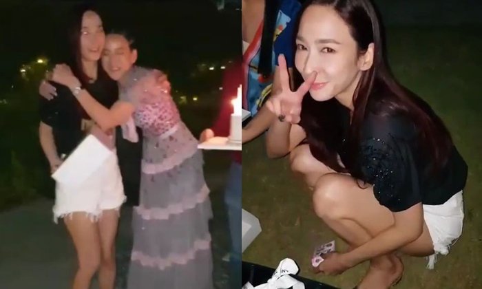 "อั้ม พัชราภา" ไม่ห่วงสวย ยอมนุ่งสั้นนั่งพื้น เพื่อเซอร์ไพรส์วันเกิด "หนิง" (คลิป)
