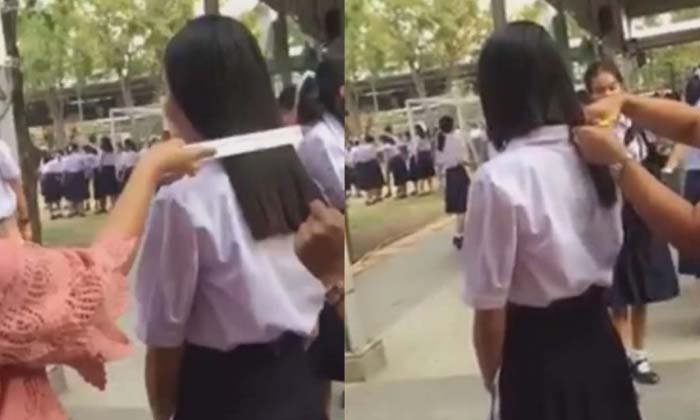 โรงเรียนดังกาญจนบุรี แจงคลิปตัดผมนักเรียนหญิง ตัดคะแนนเด็กโพสต์คลิป