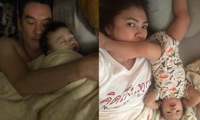 "แม่แอน" โพสต์ภาพขำ "น้องโพธิ์" 2 มาตรฐาน อยู่กับพ่อ-แม่ อารมณ์ต่างกันลิบลับ