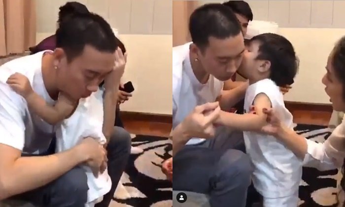 วันเกิด "น้องเรซซิ่ง" อยู่กันพร้อมหน้า ลูกชายหอมแก้มพ่อน่ารัก