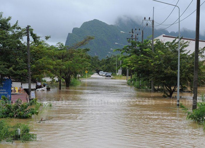 พัทลุงระดับน้ำเพิ่มสูงขึ้นในหลายตำบล