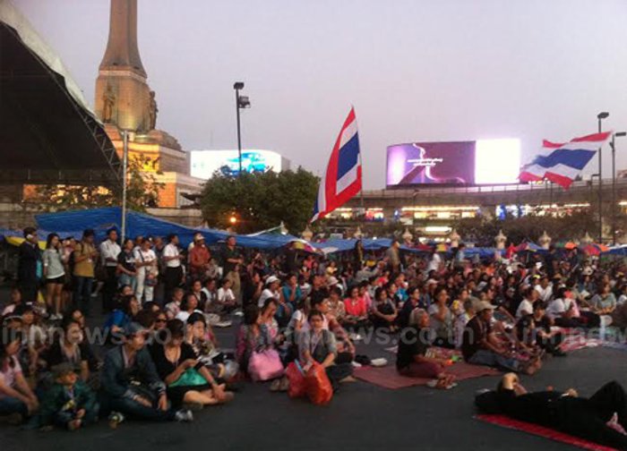 ปชช.ทยอยร่วมม็อบ กปปส.อนุสาวรีย์ชัย