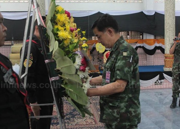 รองมทภ.4เป็นปธ.พิธีรดน้ำศพทหารพรานที่47