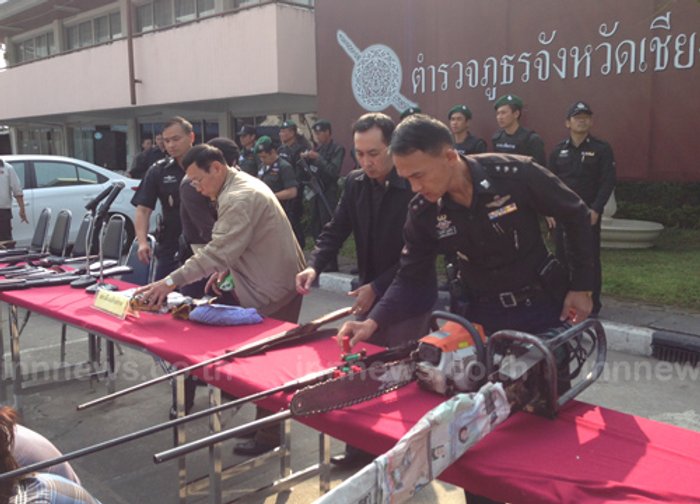 ตร.ภาค 5 แถลงกวาดล้างยาเสพติดอาวุธปืน