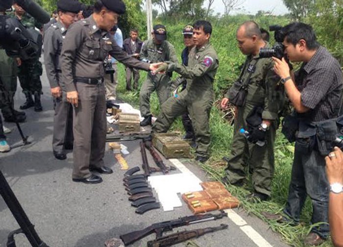 พบอาวุธสงคราม RPGปืนทิ้งคู้บอน27-สภาพใหม่พร้อมใช้