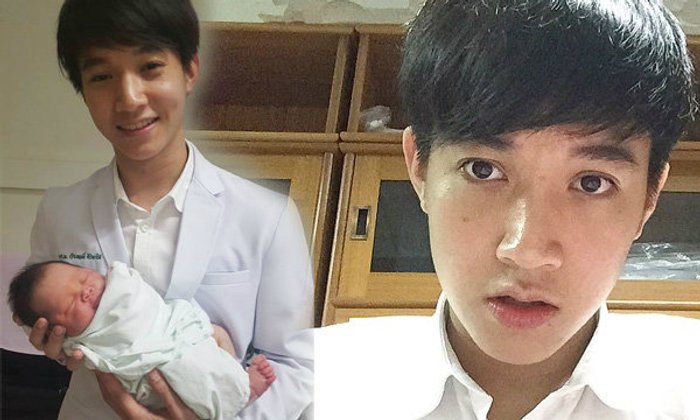 ภาพ "ริท เดอะสตาร์" บทบาทนักศึกษาแพทย์ ลงตรวจคนไข้เป็นเด็กทารก