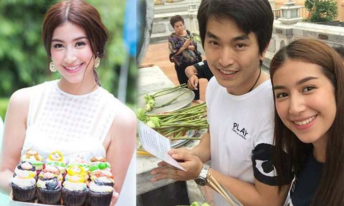 มิ้นต์ ภูผา โชว์หวาน! ควงทำบุญวันเกิดครบ 22 ปี
