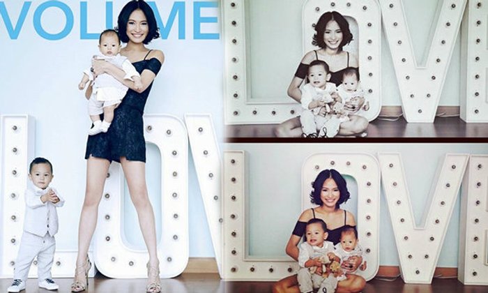 หุ่นยังเป๊ะ! พลอย พลอยพรรณ กระเตงลูกถ่ายแบบ