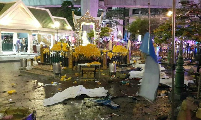 ประมวลภาพความเสียหาย เหตุระเบิดแยกราชประสงค์