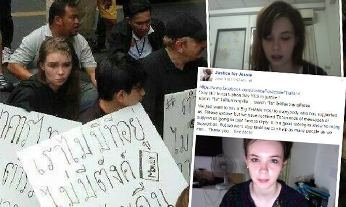 สาวฝรั่งประท้วงช่วยพ่อ ถูกยึดบ้าน-โกง 65 ล้าน โพสต์ถึง ผบ.ตร.
