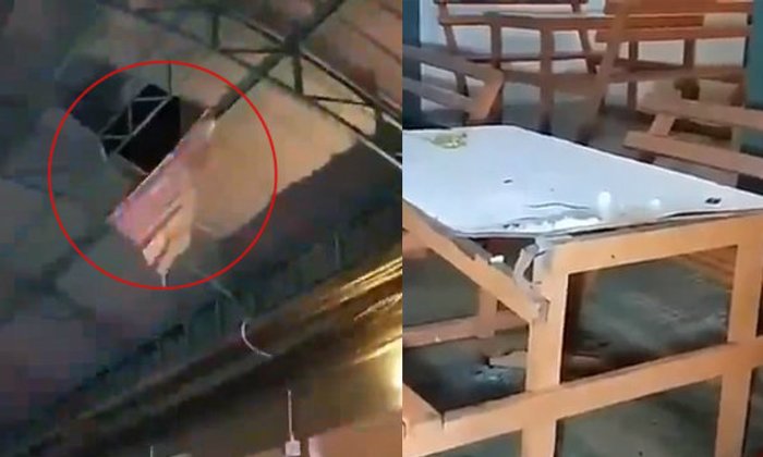 ช็อก! สาวโดดชั้น 11 ทะลุหลังคาร่วงกลางวงข้าว ทับคนเจ็บ