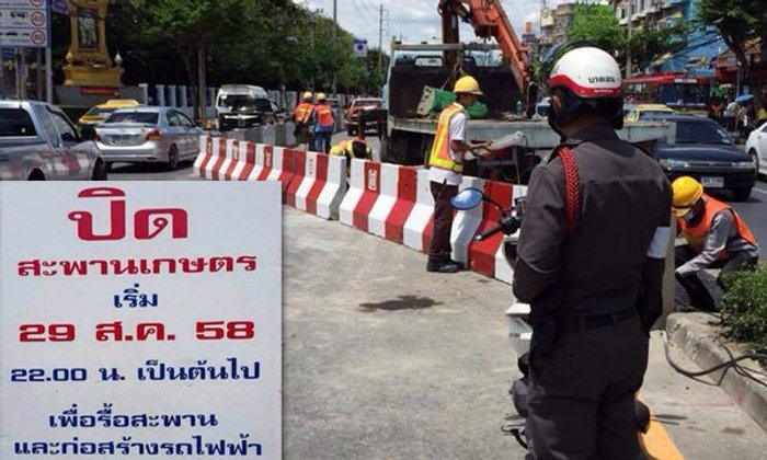 คนกรุงรับมือ ถ.พหลฯ เริ่มสร้างรถไฟฟ้า ปิดสะพานเกษตร 29 ส.ค.นี้
