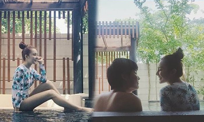 หวานฉ่ำ! เอ็ม ลูกสาวหม่ำ จ๊กมก ควงแฟนเที่ยวทะเล