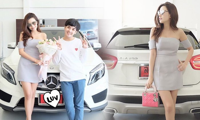 ใบเตย ใจป้ำ ถอยรถเบนซ์ 2 ล้านกว่า เป็นของขวัญให้น้องชาย