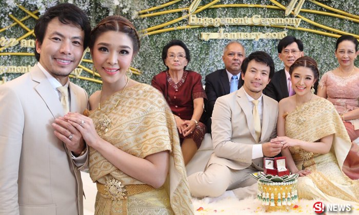 หญิงแย้ ควง หมอนพรัตน์ เข้าพิธีหมั้น สินสอดเรือนหอ 100 ล้าน
