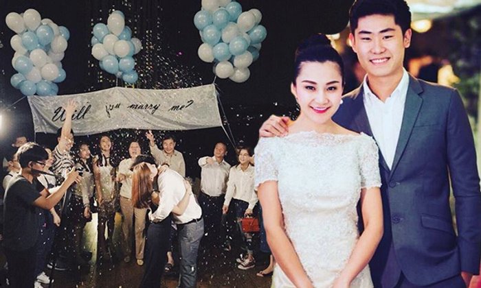 เอ็ม บุษราคัม น้ำตาไหล แฟนคุกเข่าขอแต่งงาน พ่อหม่ำ ร่วมเซอร์ไพรส์
