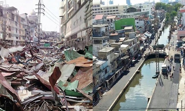 เผยภาพคลองโอ่งอ่าง ก่อนและหลังจัดระเบียบ