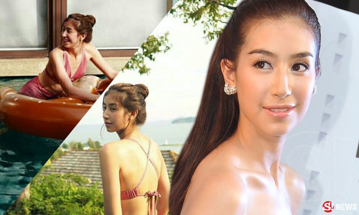 มิ้นต์ งดหวิว โดนคุณพ่อตีแขน ใส่ชุดว่ายน้ำโชว์หุ่นเซี๊ยะ