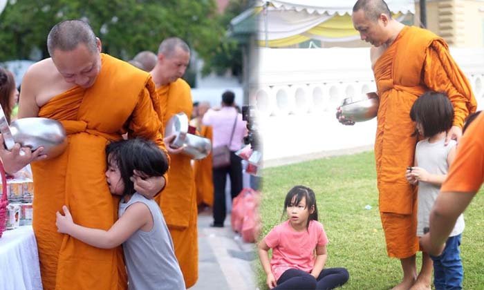ภาพประทับใจ น้องออก้า วิ่งร้องไห้เข้ากอดหลวงพ่อเปิ้ล หลังกลับจากปฏิบัติธรรมอินเดีย