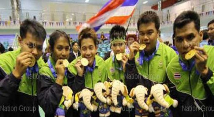 ข่าว ตะกร้อลอดห่วงคว้าทองแรกให้ไทยเวียงจันทน์เกมส์