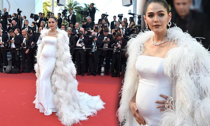 สมการรอคอย ชมพู่ อารยา อุ้มท้องเดินพรมแดงเมืองคานส์ 2017