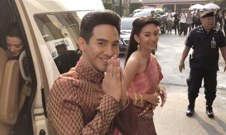 โป๊ป-เบลล่า นำนักแสดง "บุพเพสันนิวาส" เข้าทำเนียบพบนายกฯ