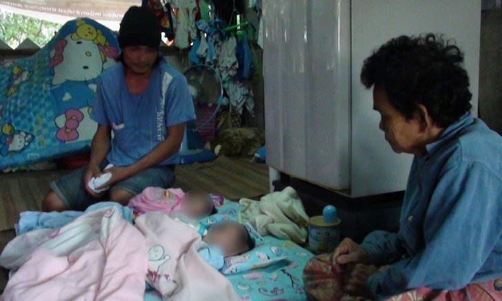 โธ่ลูก เด็กแฝดอายุ 3 เดือนเป็นกำพร้า แม่รถล้มตาย พ่อติดคุก
