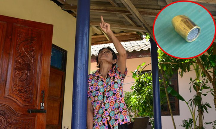 กระสุนปืนปริศนาตกใส่หลังคาบ้าน คาดหลงมาจากงานมงคล