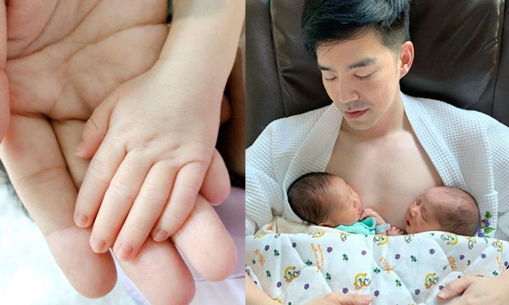 เผยชื่อลูกแฝด "บีม กวี" หน้าตาน่าชัง เล็บมือเรียวสวยมาก