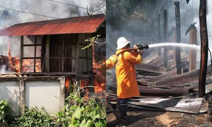 คุณยายเข่าทรุด ไฟไหม้บ้านวอดทั้งหลัง เงินสดเกือบแสนมลายไปในพริบตา